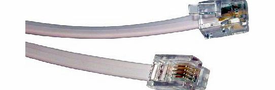 HiConn 15m RJ11 Male BT Broadband ADSL Modem Router Cable Lead [HiConn]